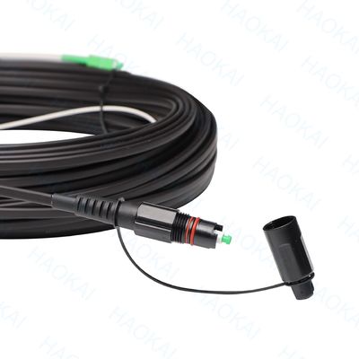 SC APC FTTA फाइबर ऑप्टिक केबल 5.0mm G657A2 LSZH 5M ब्लैक पैच कॉर्ड