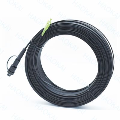 SC APC FTTA फाइबर ऑप्टिक केबल 5.0mm G657A2 LSZH 5M ब्लैक पैच कॉर्ड