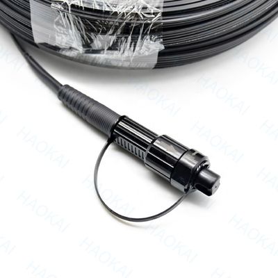 SC APC FTTA फाइबर ऑप्टिक केबल 5.0mm G657A2 LSZH 5M ब्लैक पैच कॉर्ड