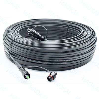 SC APC FTTA फाइबर ऑप्टिक केबल 5.0mm G657A2 LSZH 5M ब्लैक पैच कॉर्ड