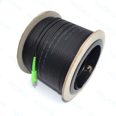 आउटडोर FTTH पैच कॉर्ड 2कोर स्टील वायर ड्रॉप फाइबर ऑप्टिकल केबल 2SC-2SC कनेक्टर