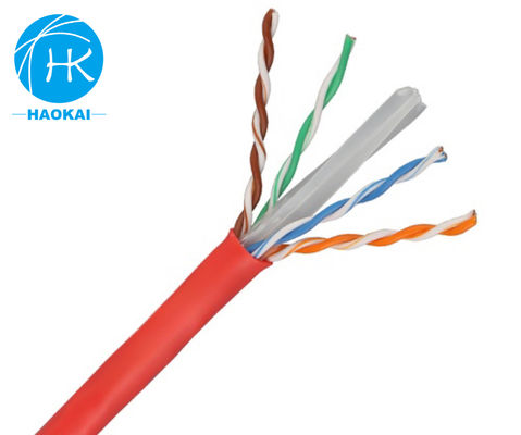 ठोस नंगे तांबे इंडोर लैन केबल UTP CAT6 अनुकूलित 4pair 23awg 0.57mm 250MHz