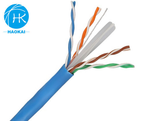 ठोस नंगे तांबे इंडोर लैन केबल UTP CAT6 अनुकूलित 4pair 23awg 0.57mm 250MHz