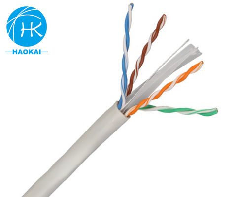 पीवीसी जैकेट कैट 6 नेटवर्क केबल 23awg 8 कंडक्टर सीसीए संचार केबल