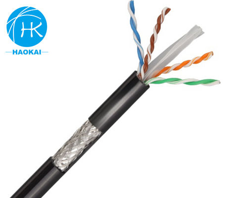 4जोड़े 23awg FTP CAT6 आउटडोर इंटरनेट केबल जेली भरा या जेल भरा लैन केबल