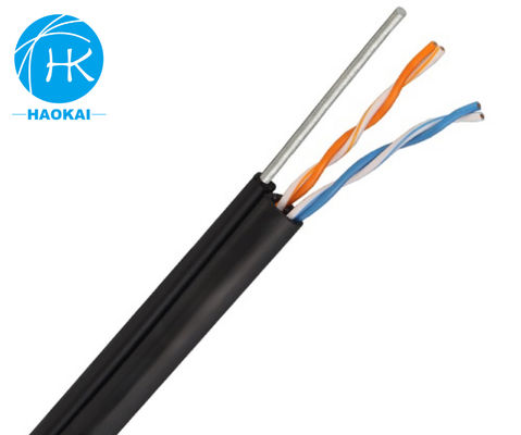 आउटडोर 2 जोड़ी लैन केबल UTP CAT5E मैसेंजर के साथ 4pr 24awg
