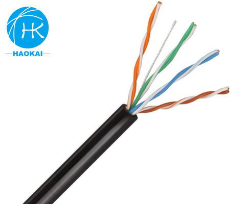 आउटडोर 2 जोड़ी लैन केबल UTP CAT5E मैसेंजर के साथ 4pr 24awg