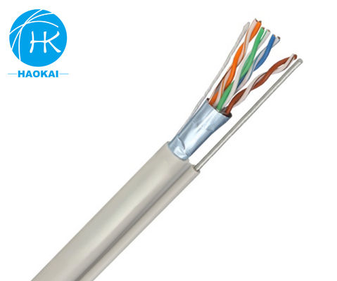 आउटडोर लैन नेटवर्क FTP CAT5E केबल स्टील मैसेंजर एरियल के साथ