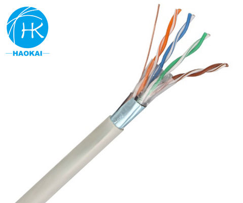 आउटडोर लैन नेटवर्क FTP CAT5E केबल स्टील मैसेंजर एरियल के साथ