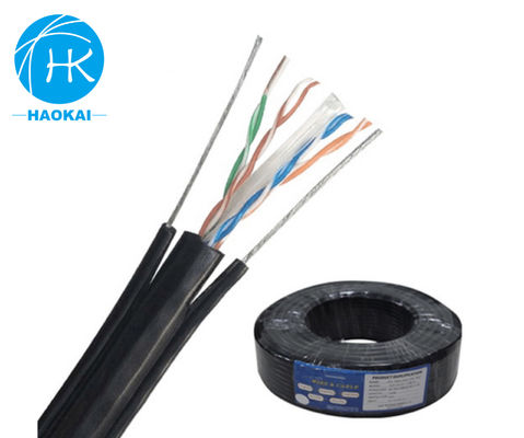 आउटडोर लैन नेटवर्क FTP CAT5E केबल स्टील मैसेंजर एरियल के साथ