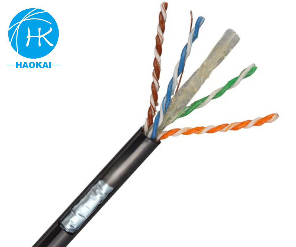 4जोड़े 23awg FTP CAT6 आउटडोर इंटरनेट केबल जेली भरा या जेल भरा लैन केबल